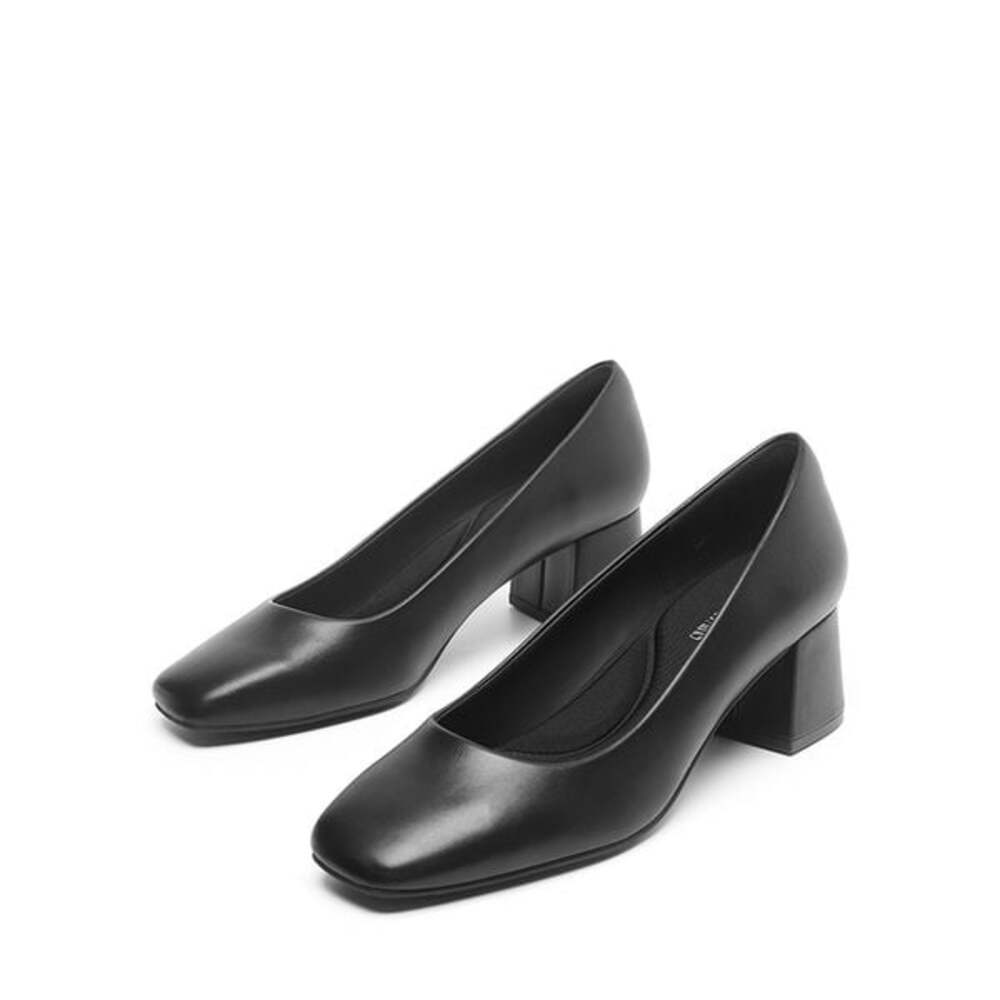 DREAM PAIRS Women's Square Toe Low Block Heel Comfort Pumps, size 9